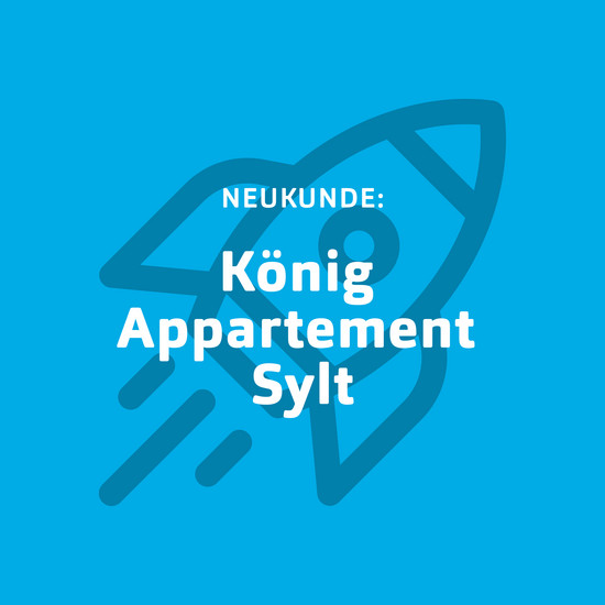 Blaue Hochzwei Kachel für König Appartement Sylt