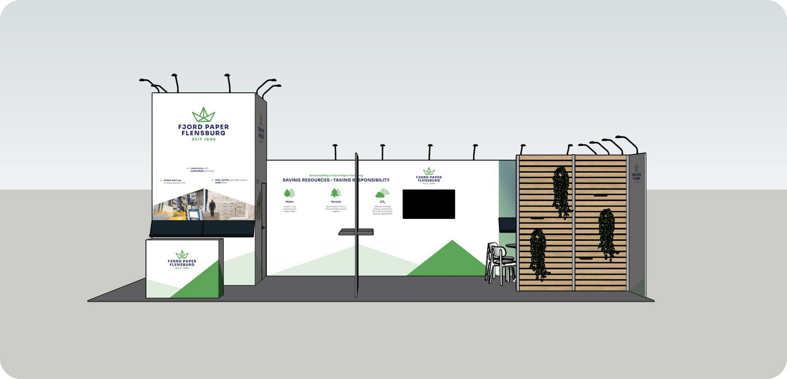 Visualisierung des Messestandes