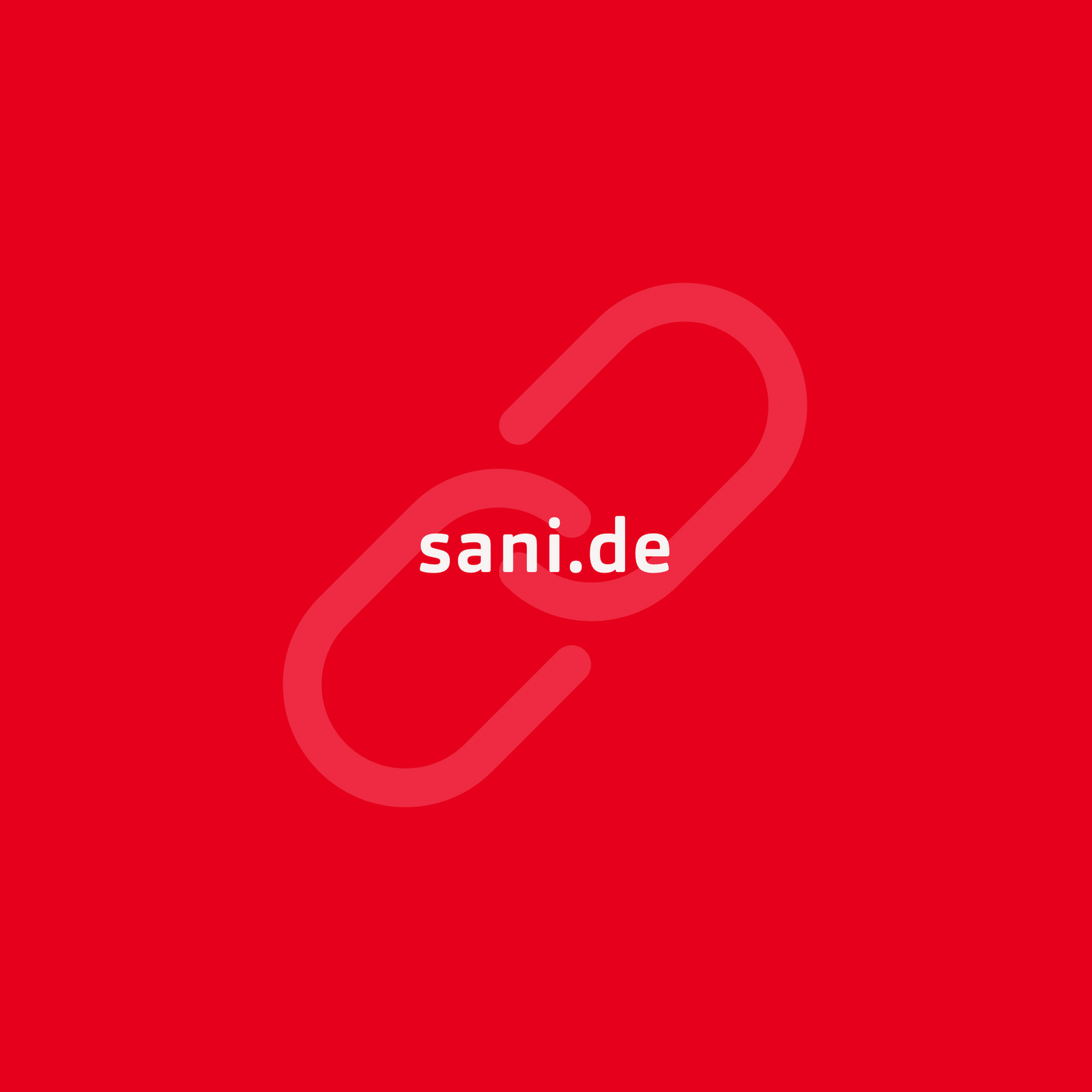 hochzwei_sani_teaser_08.jpg Sani URL auf rotem Hintergrund mit einem Kettensymbol