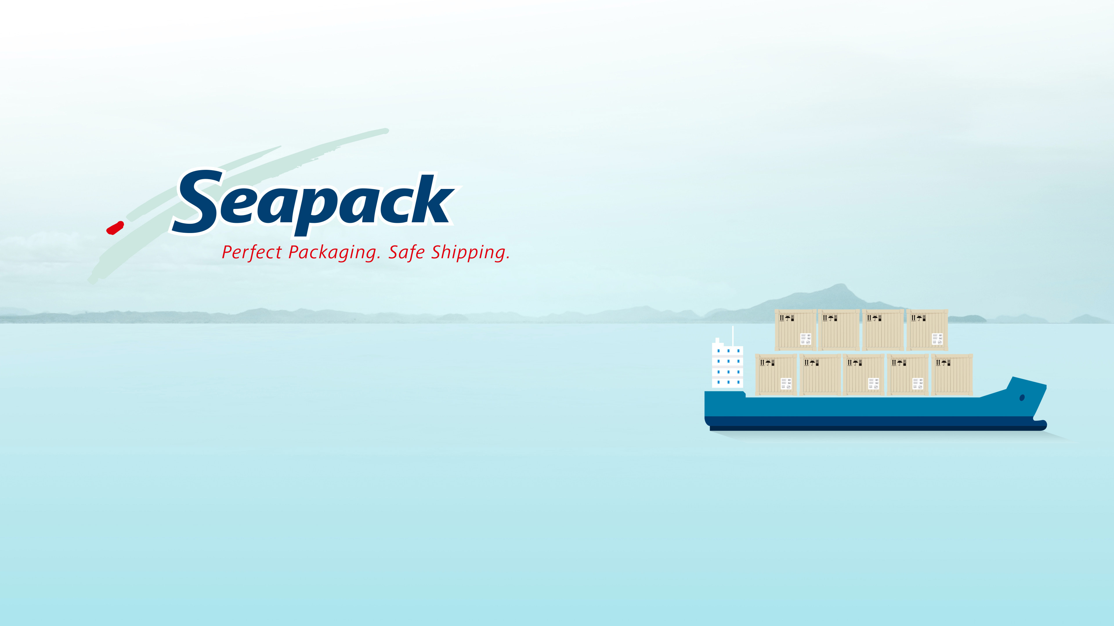 Illustriertes Containerschiff