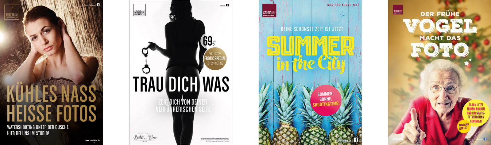 Bunte Titelbilder mit verschiedenen Personen