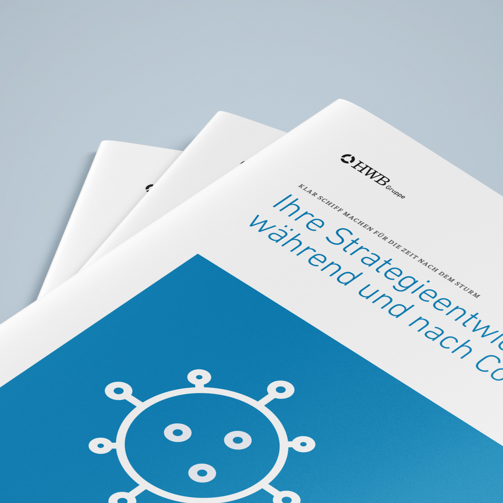 hochzwei_hwbu_teaser_11.jpg Drei weiße Hefte über Strategie Entwicklung nach Corona von HWB