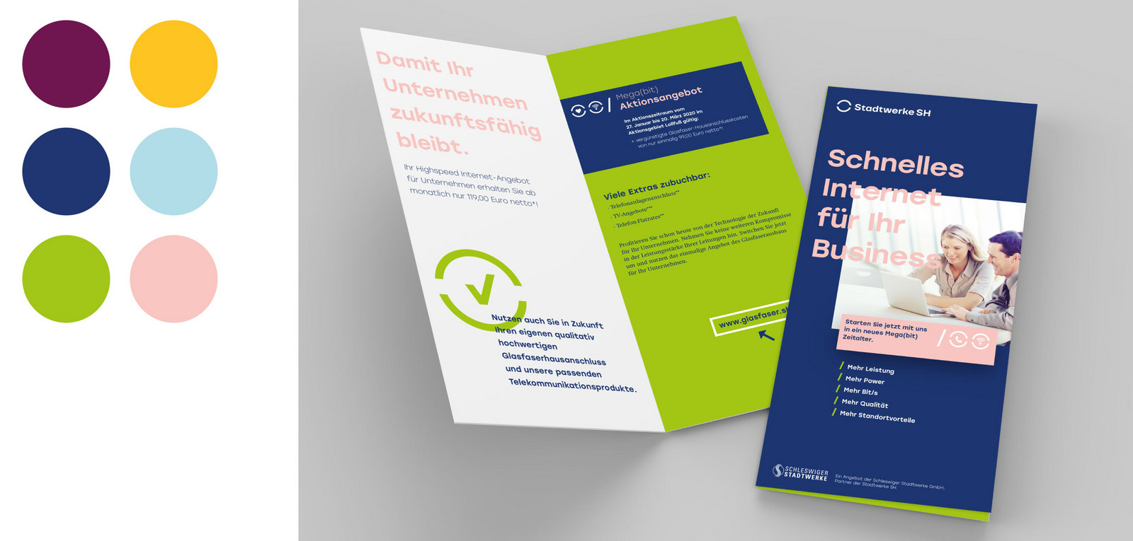 stadtwerke-sh-08-09.jpg Flyer von den Stadtwerken mit sechs bunten Punkten