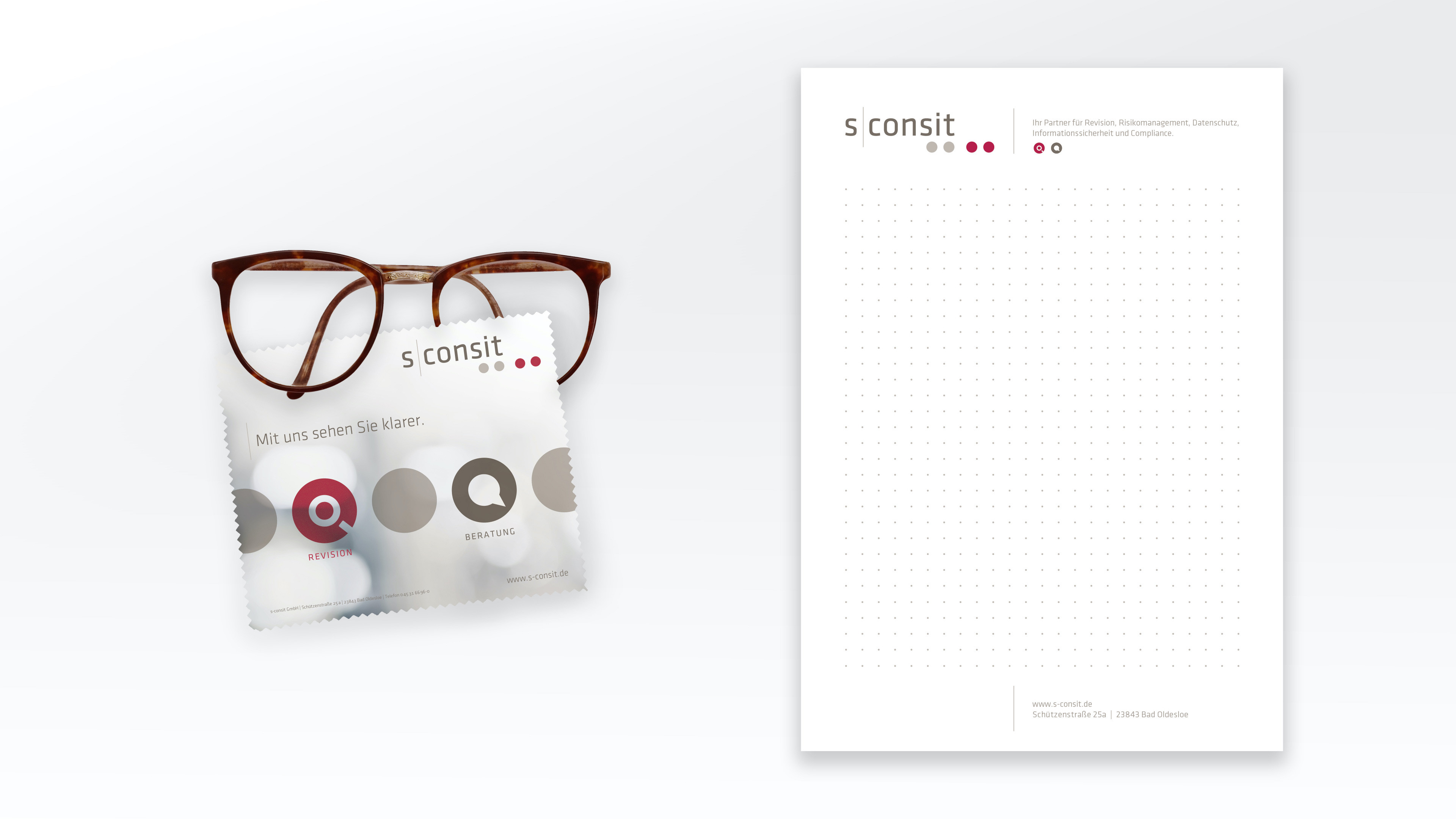 eine weiße Prospektseite