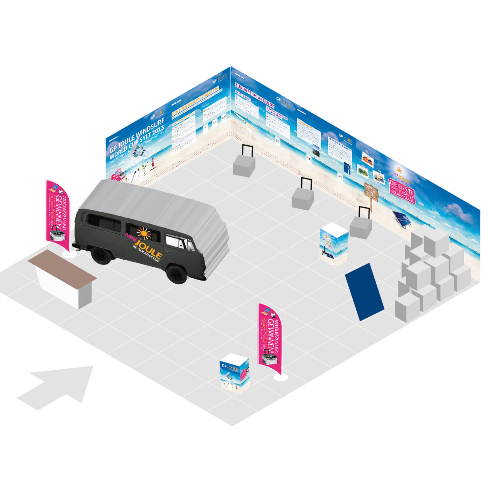 hochzwei_gpjoule_teaser_08.jpg Illustrierter Messestand von GP Joule Windsurf Cup