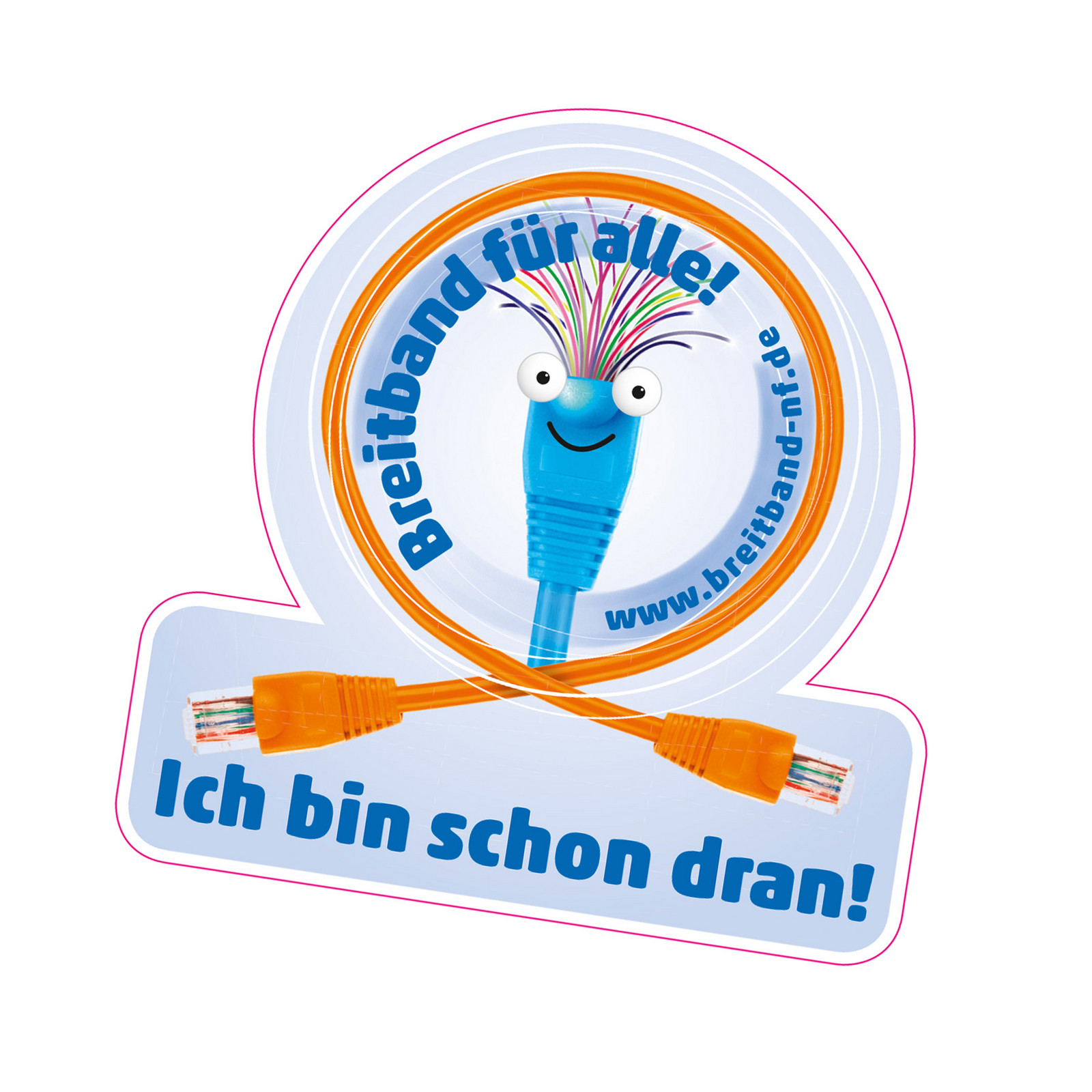 hochzwei_breitband_teaser_02.jpg Lustiges Glasfaserkabelgesicht und Schrift Breitband für alle