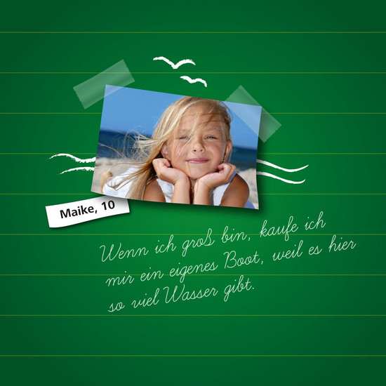 Treibstoff Blondes kleines Mädchen am Strand