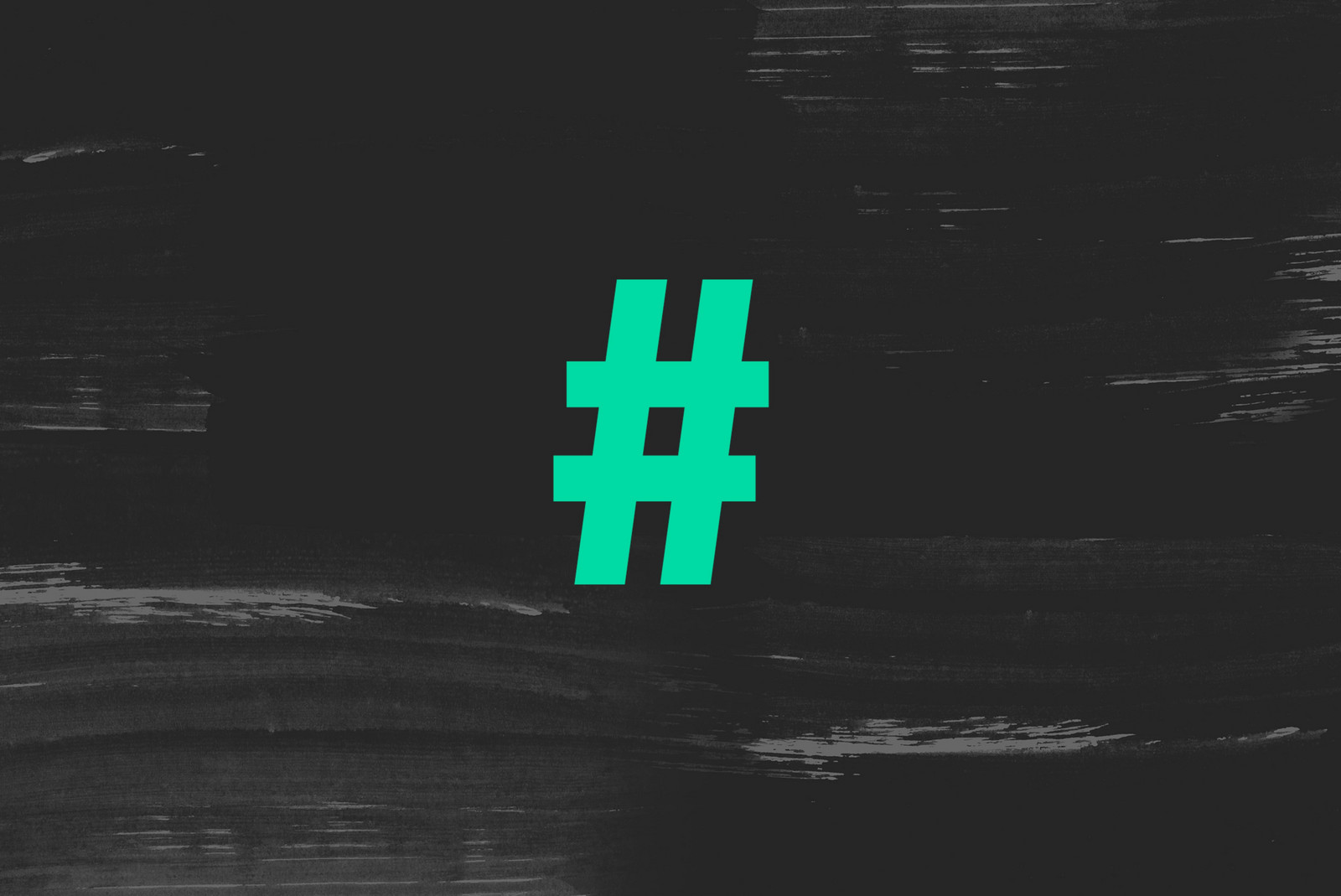 hochzwei_abau_teaser_gross_01.jpg Türkise Raute oder Hashtag vor schwarzem Hintergrund