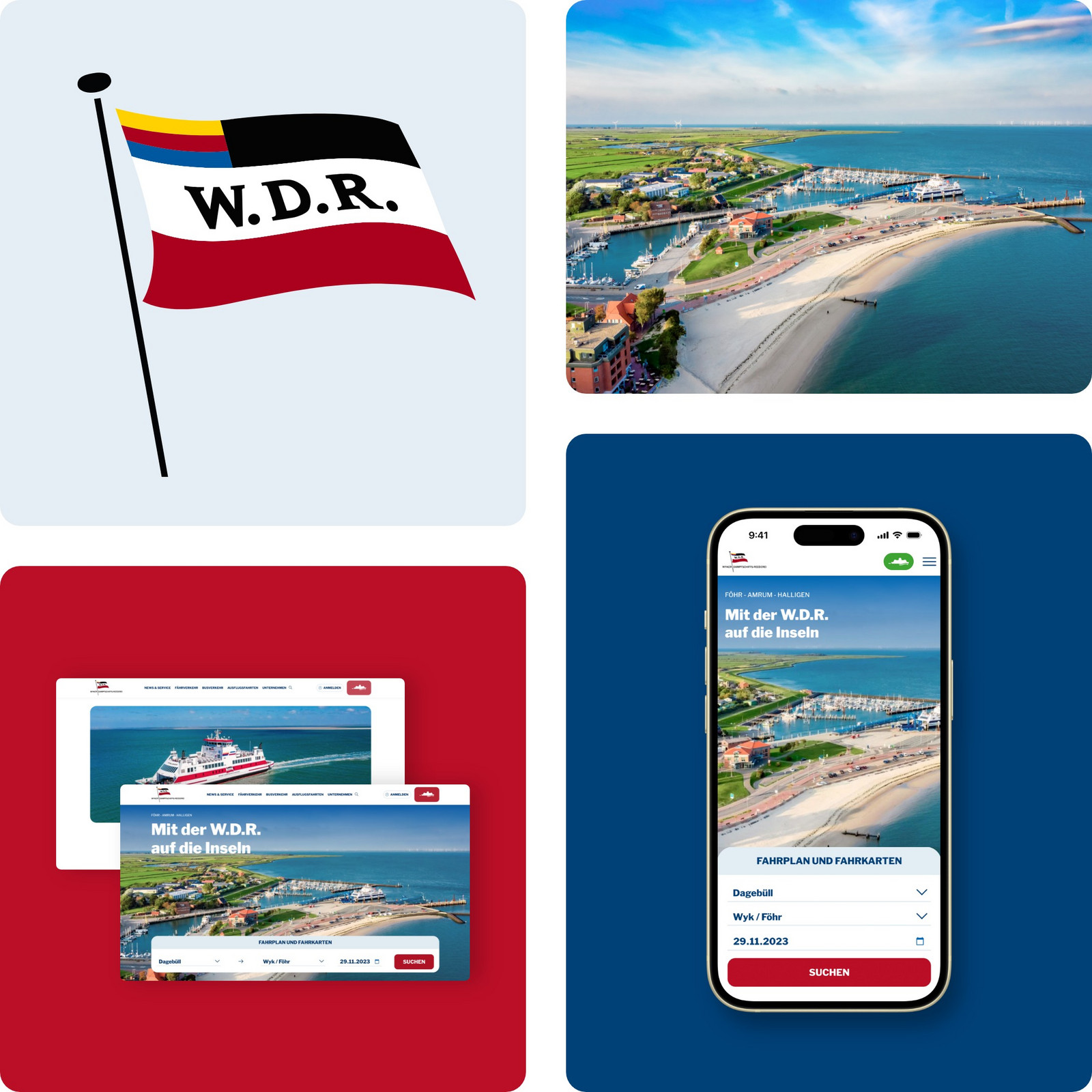 h2_wdr_teaser_01.jpg WDR Logo, Nordseeküste, Einblicke in die Website auf Tablet und Smartphone
