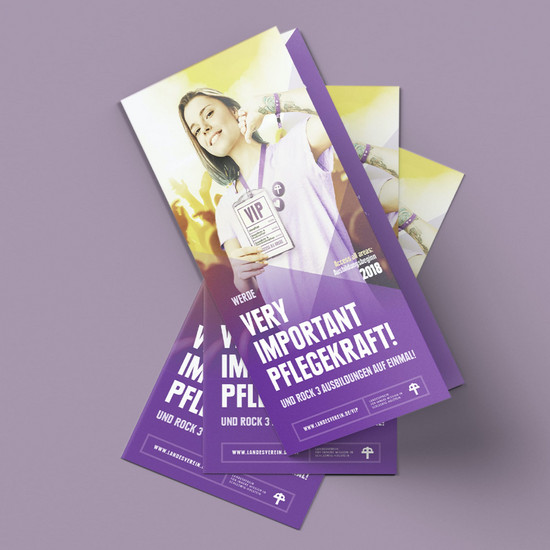 Drei Flyer des Landesvereins für Innere Mission