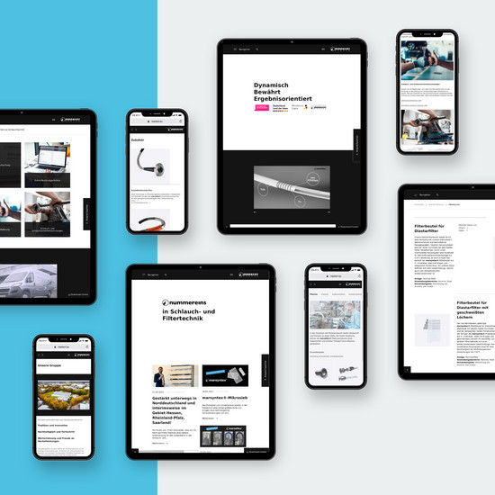 Alles klar! Markert Unterseiten in verschiedenen digitalen Ansichten