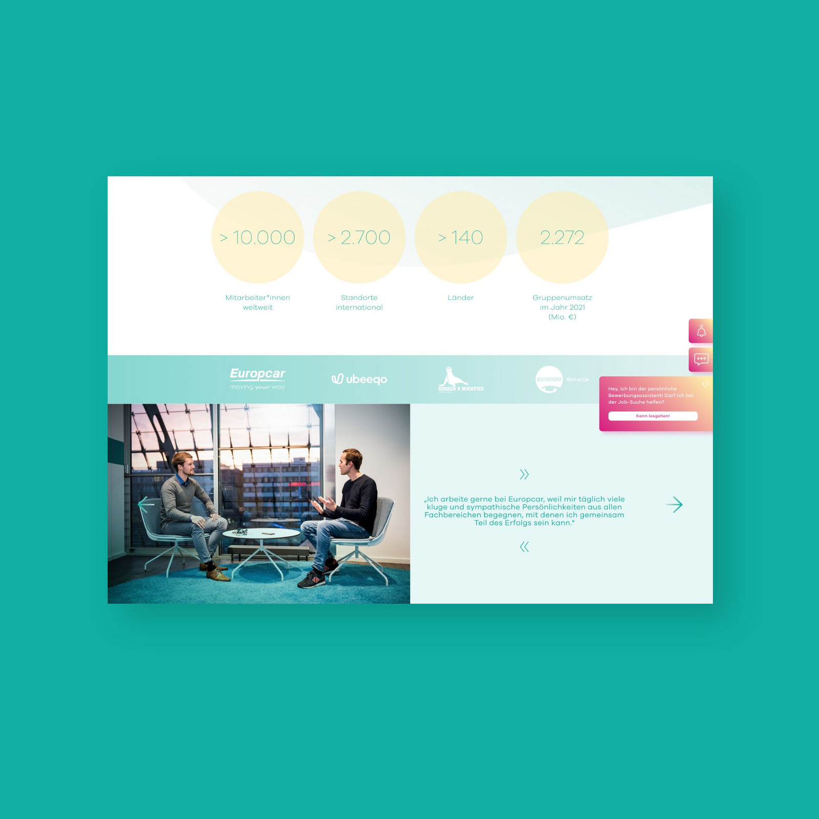 Eine Europcar Unterseite