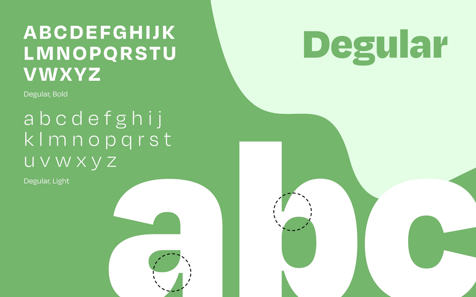 h2_PSVI_teaser_07.jpg Das Bild zeigt die neue Schriftart in Form von weißen Buchstaben auf einem hell- und dunkelgrünen Hintergrund mit einer geschwungenen Trennlinie.