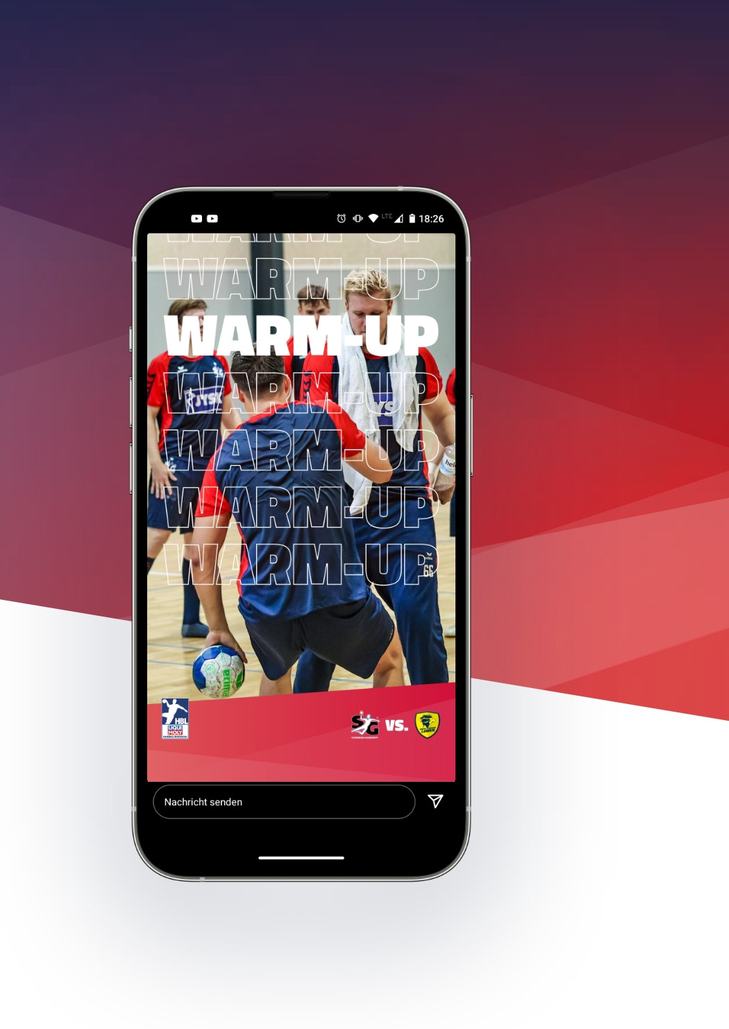 hochzwei_sgAnpfiff_teaser_03.jpg Ein Smartphone mit einem Bild von SG Spielern