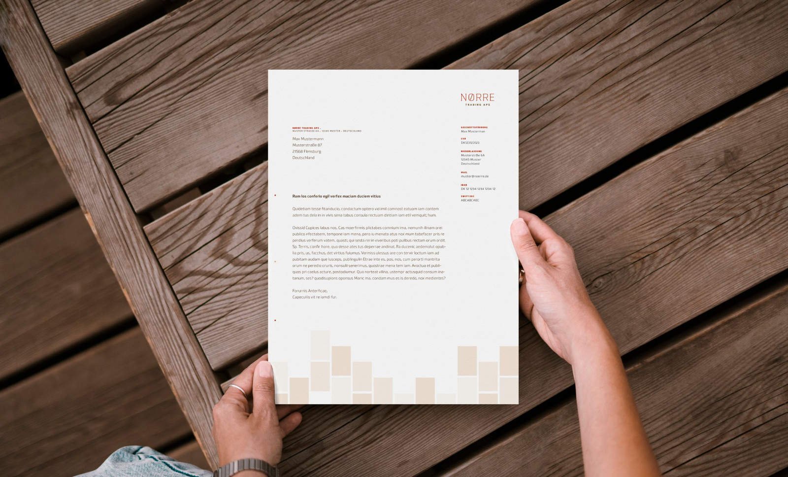 h2_noerre_teaser_04.jpg Das Briefpapier gestaltet gemäß des neuen Corporate Designs.