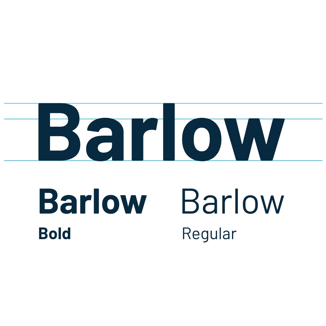 Schriftartbeispiel Barlow