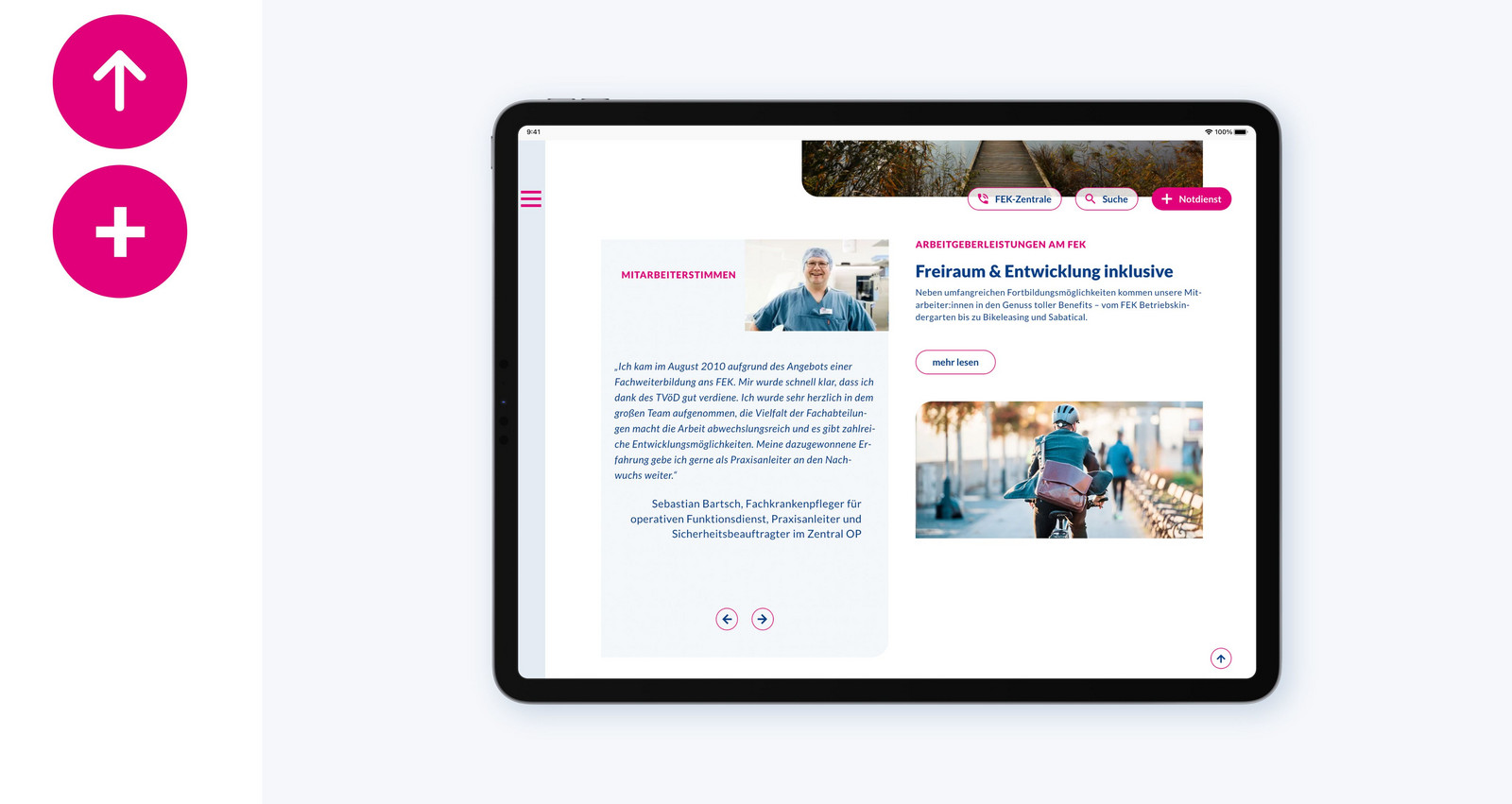 h2_fek_bild_13.jpg Die FEK-Website in der Tabletversion