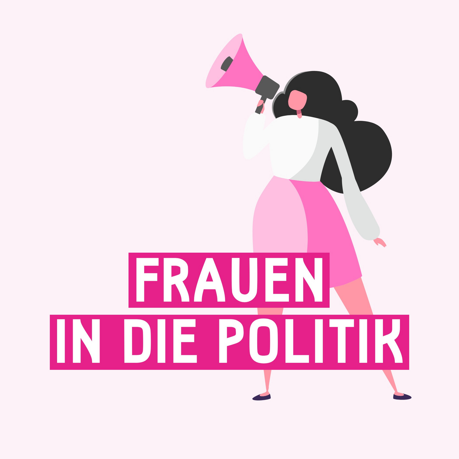 h2_lfrsh_teaser_05.jpg Illustrierte Frau mit einem Megafon