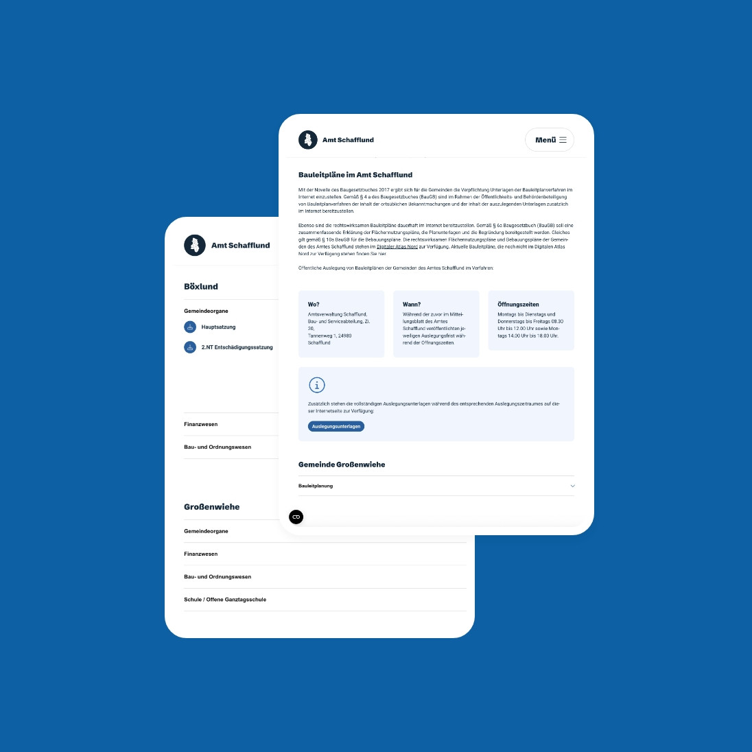 h2_amts_teaser_06.jpg Ansicht von zwei Themenseiten der neuen Webseite.