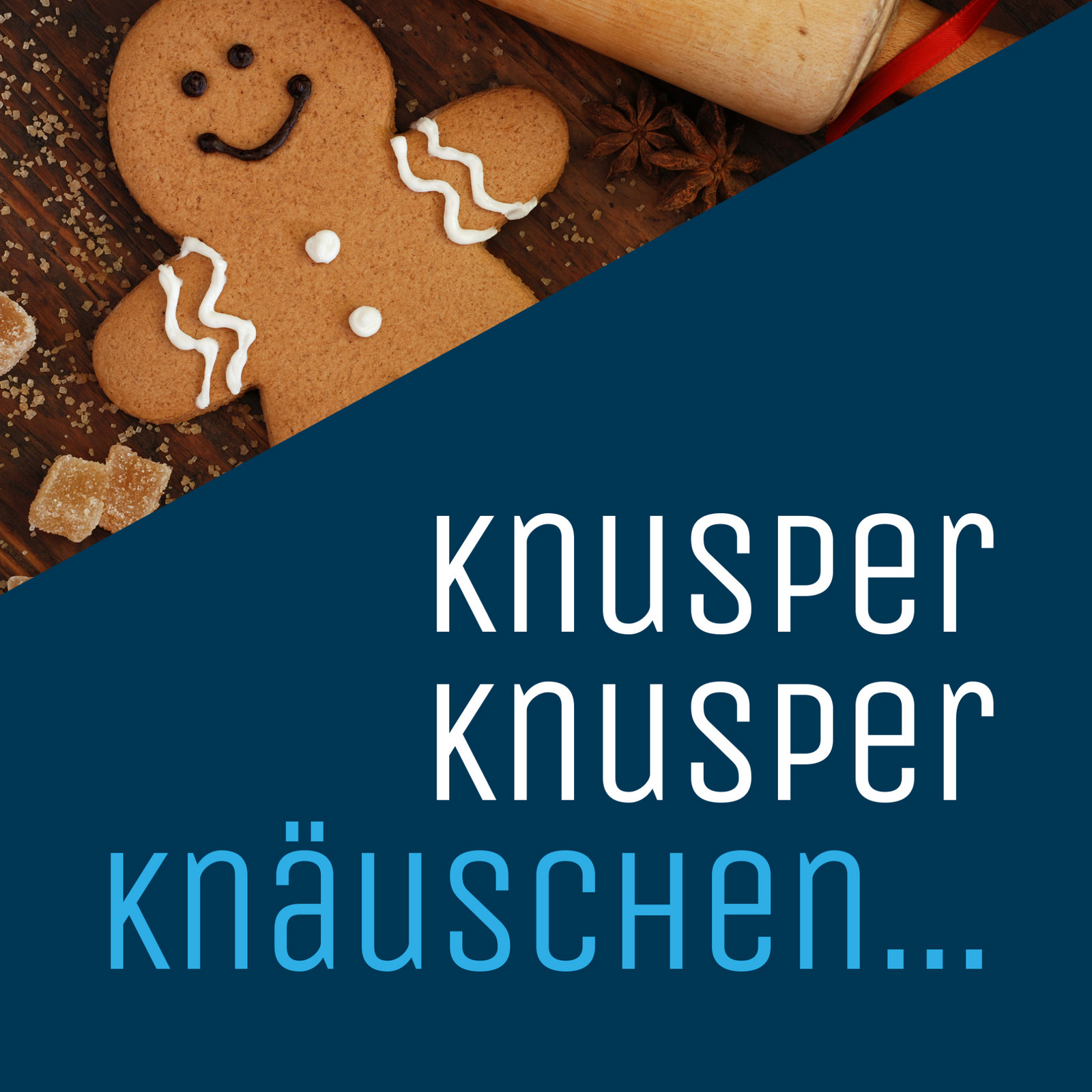 Lebkuchenmännchen und Text 