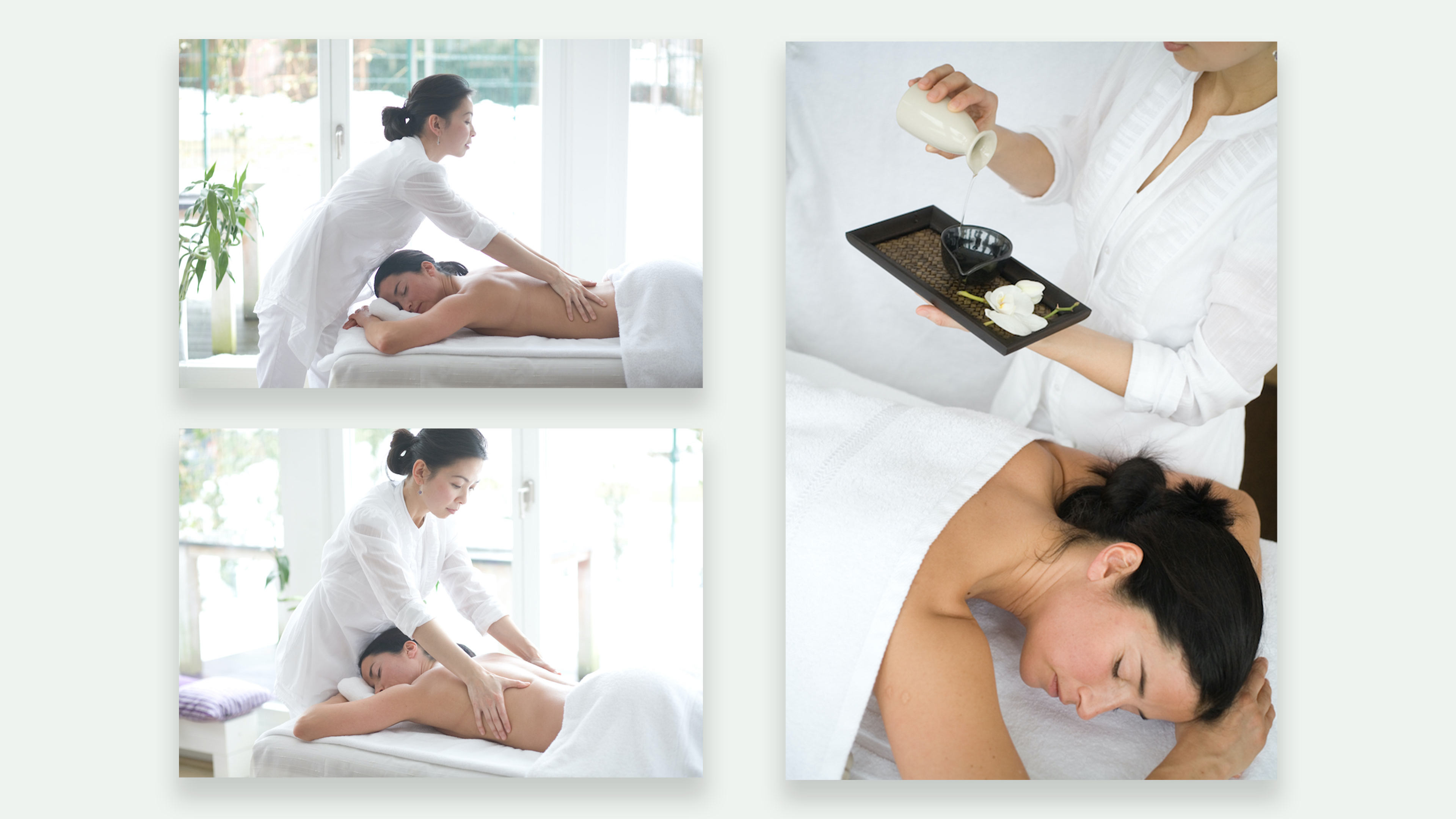 hochzwei_phra_slider_03.jpg Collage mehrerer Fotos bei der Wellnessmassage