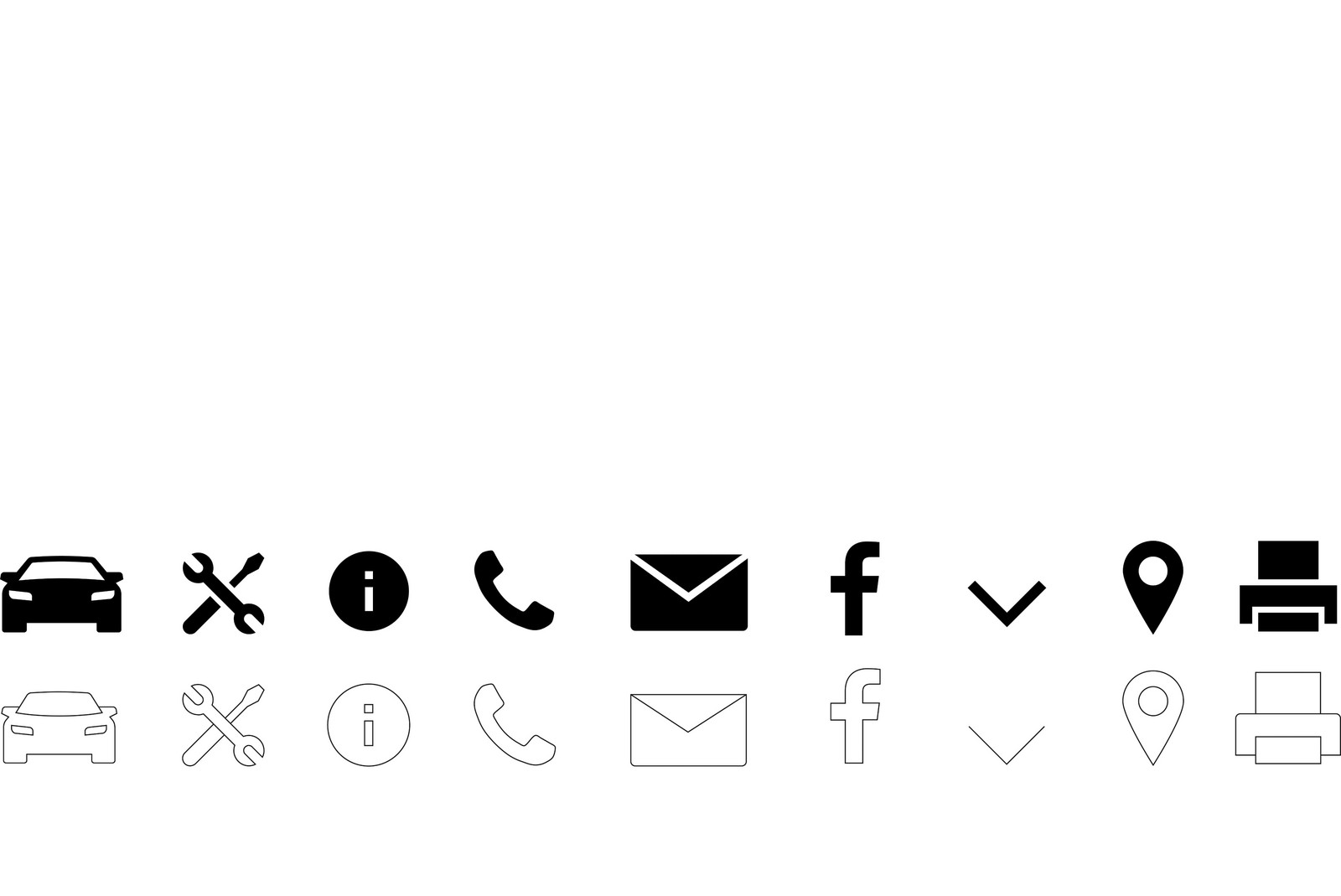 hochzwei_abau_teaser_gross_01.jpg Neun schwarze Icons: Auto, Werkzeug, Telefon, Brief, Facebook, Pfeil