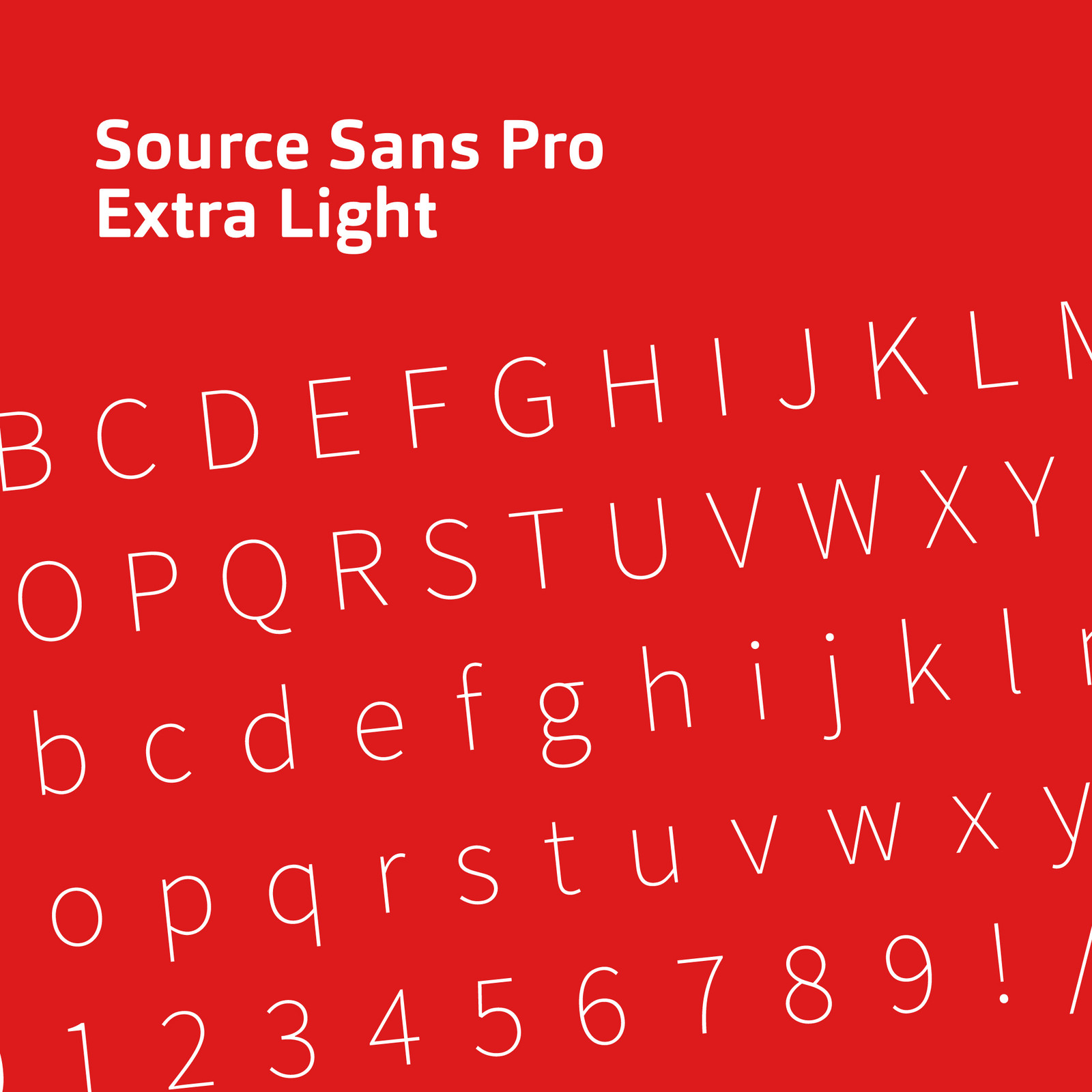 hochzwei_dare_teaser_04.jpg Weiße Schriftprobe der Schriftart Source Sans Pro auf rotem Grund