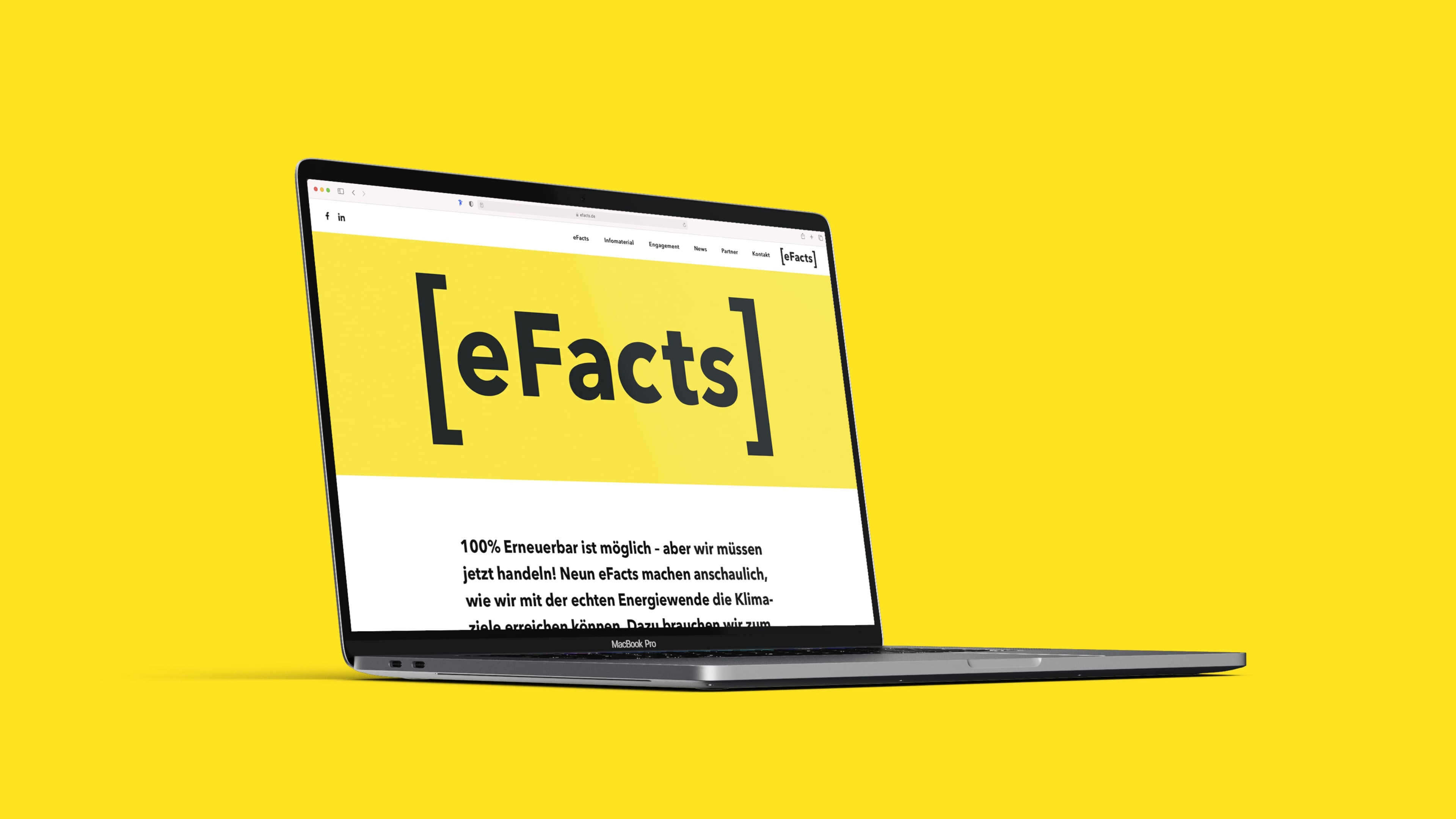 Ein großes Headerbild mit dem efacts Logo