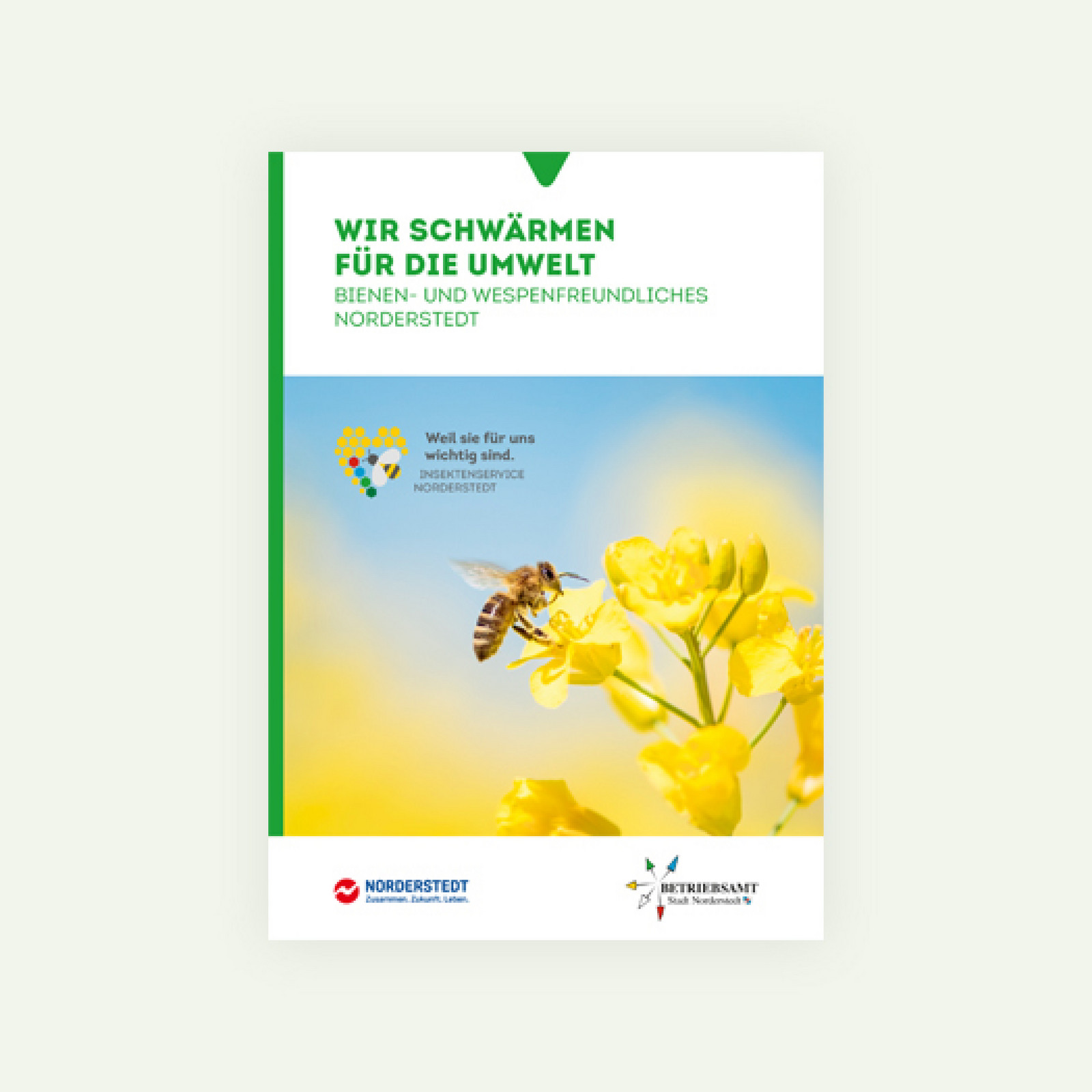 Prospekt der Stadt Norderstedt mit Bienen auf dem Cover