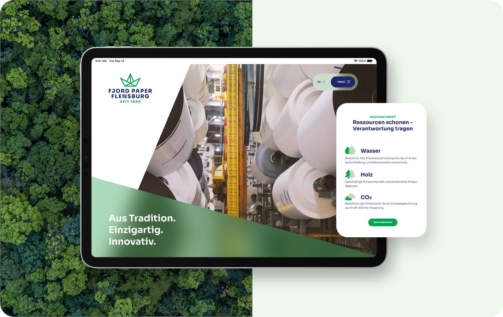 h2_QCP_teaser_04.jpg Die neue Website in der Tabletversion.