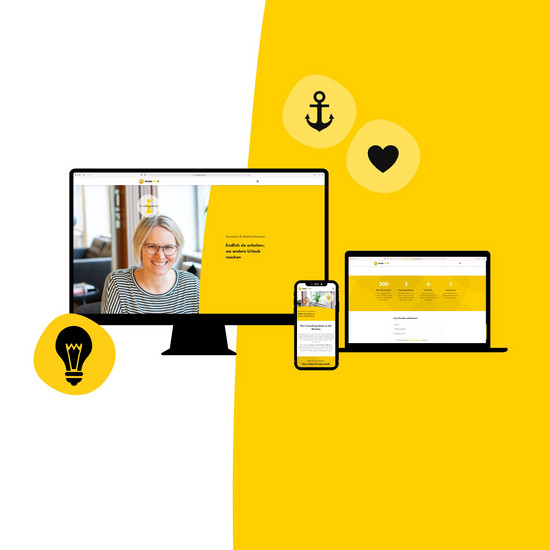 Drei Kreise mit drei Bannern