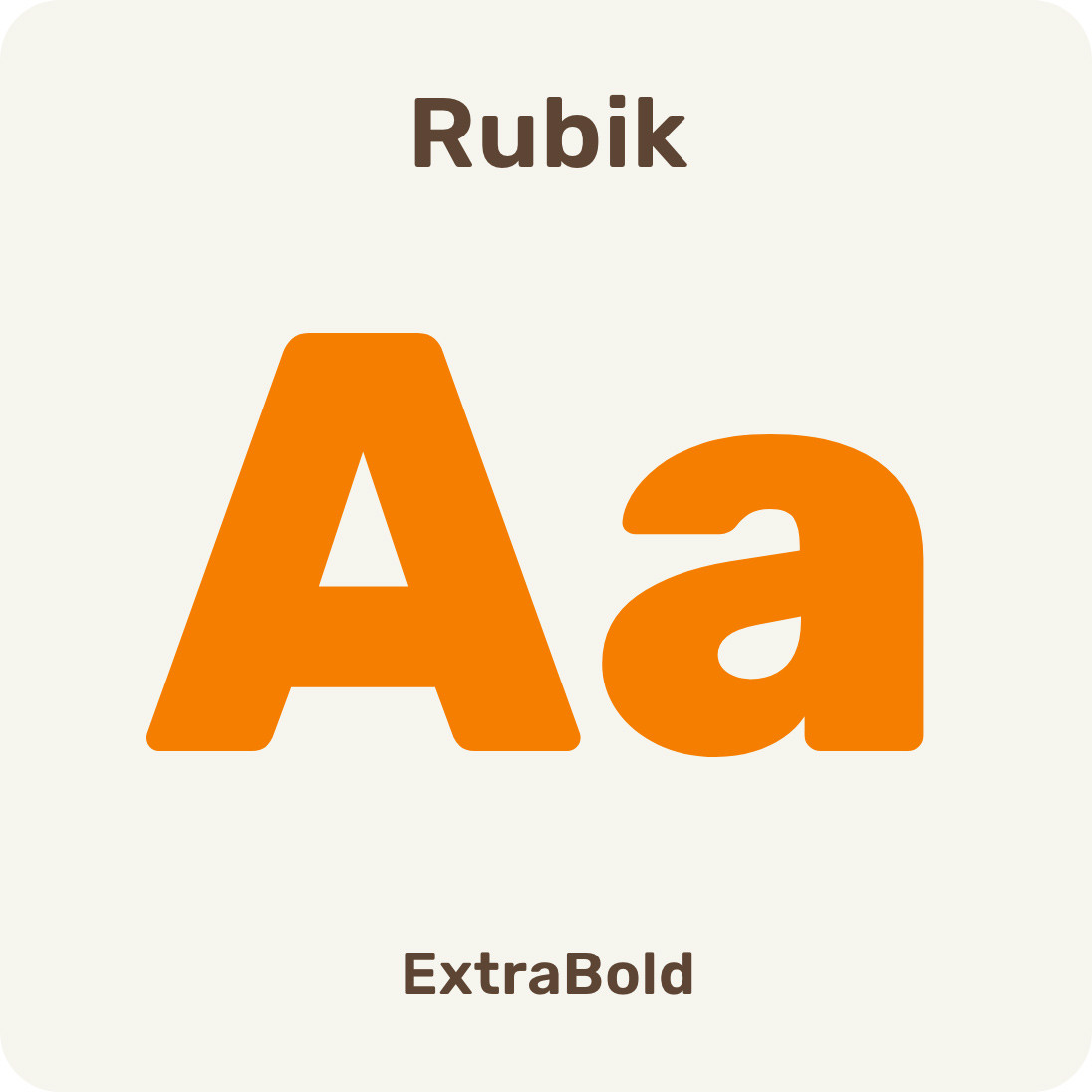 Eine orangene Typhografie