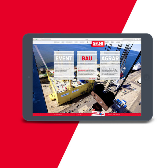 Nehmen Sie Platz! Sani App in Ipad Ansicht