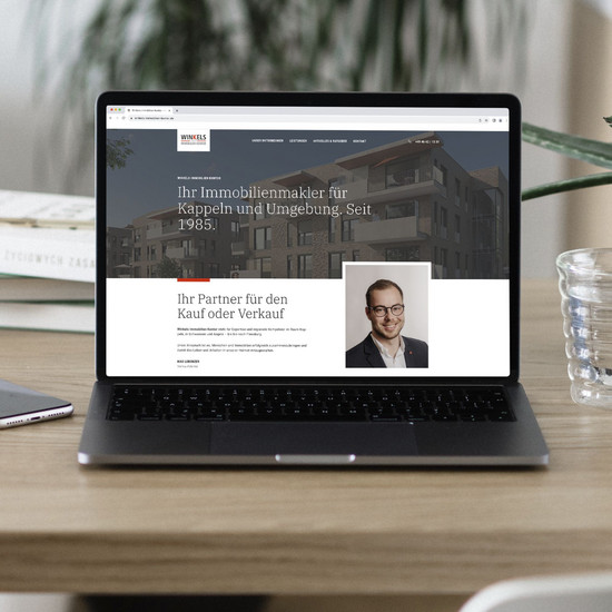 Website-Relaunch für Immobilienmakler Die neue Internetseite von Winkels Immobilien Kontor.