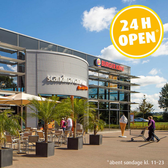 Blick auf den Scandipark Eingang 