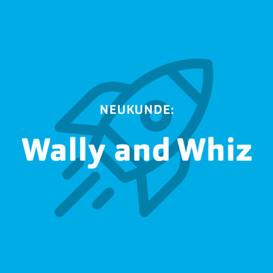 Würfelglück²: Wally and Whiz Blaue Kachel mit Rakete