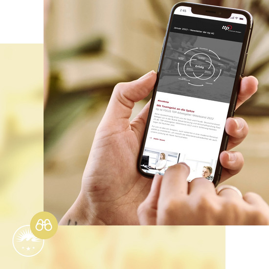 Wozu Newsletter-Marketing? ttp Beitrag auf Smartphone