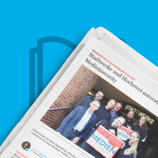 Zeitungsausschnitt über Mediensecurity