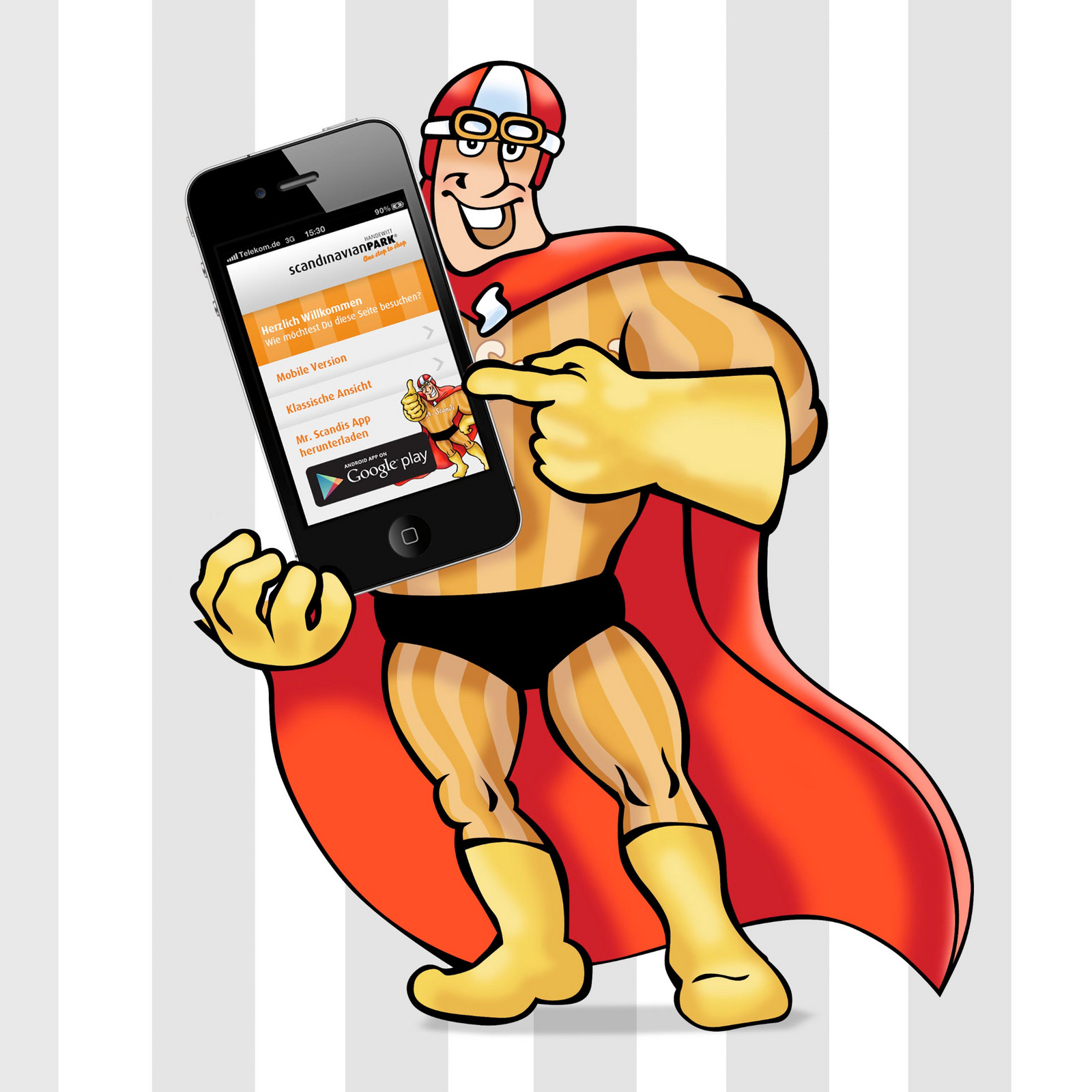 hochzwei_scan_teaser_01.jpg Mr Scandi hält ein Handy in der Hand