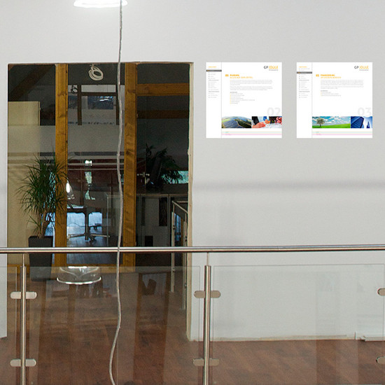 Konzept und Design für Eröffnung Blick in ein Bürogebäude