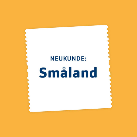 Entdeckungsfreude²: VisitSmåland Orangene Kachel von Neukunde Smaland