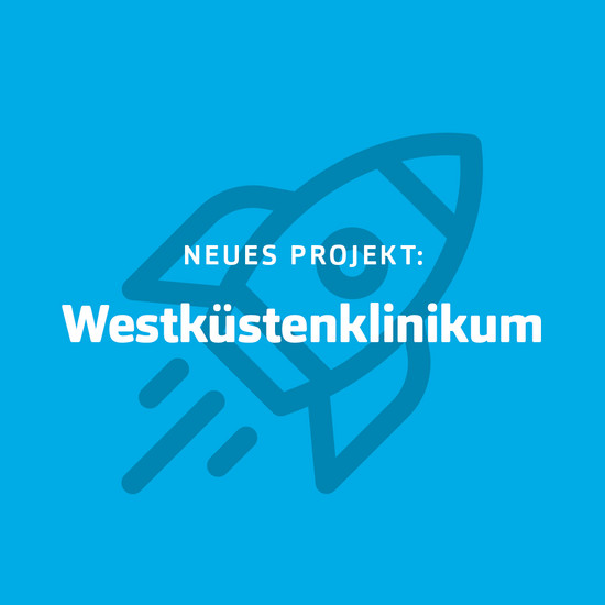 Im Bilde²: Westküstenklinikum Blaue Kachel für Neukunde Westküstenklinikum