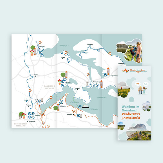 Ein Flyer einer Landkarte