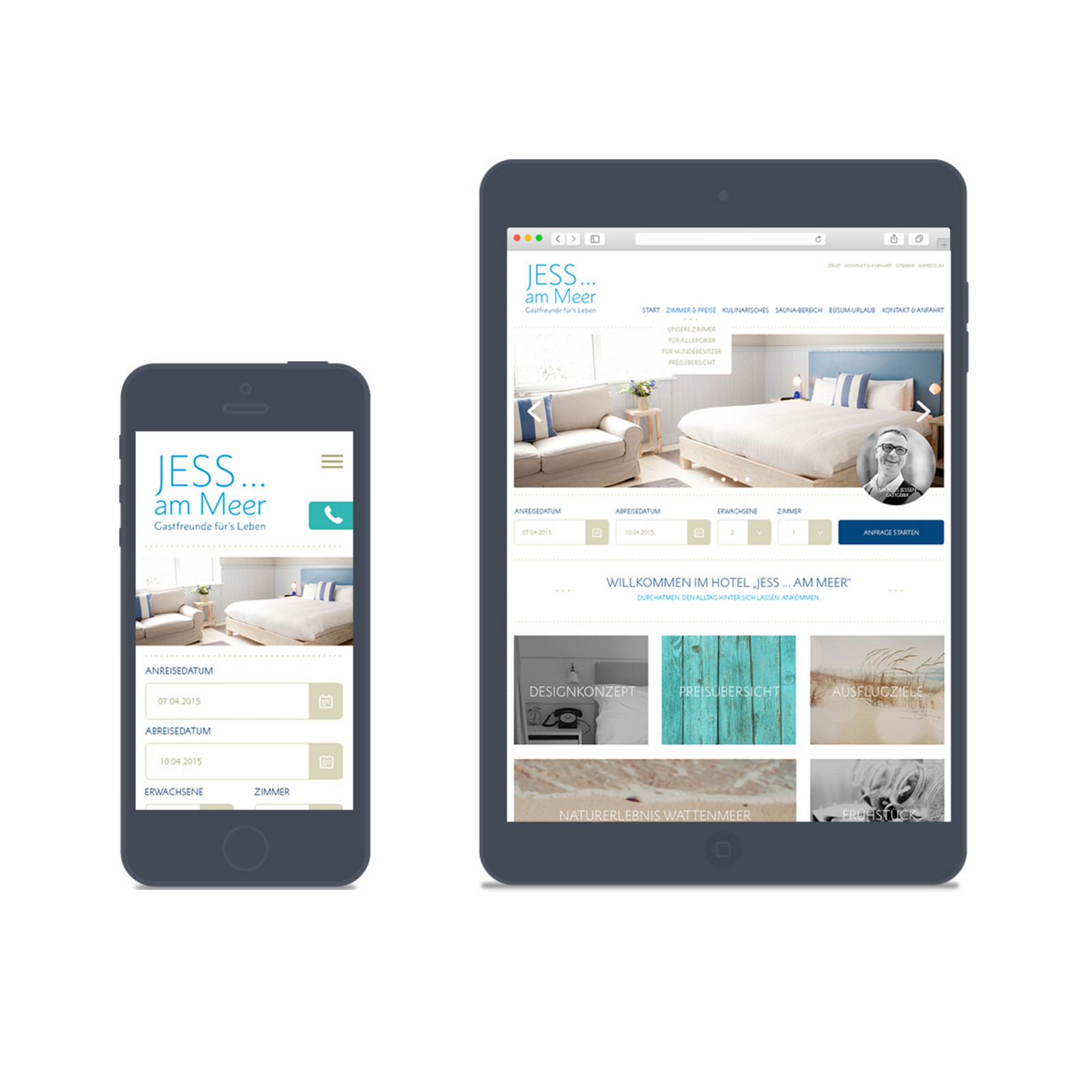 hochzwei_jess_teaser_01.jpg Zwei Unterseiten von Jess am Meer in zwei digitalen Ansichten