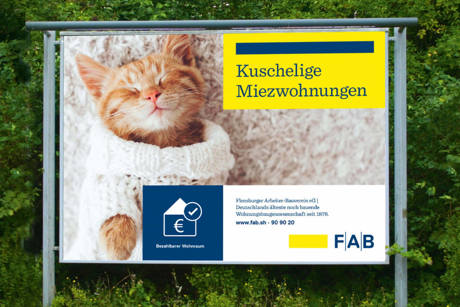 hochzwei_fab_teaser_gross_01.jpg Großflächenplakat mit Kätzchen und FAB-Logo