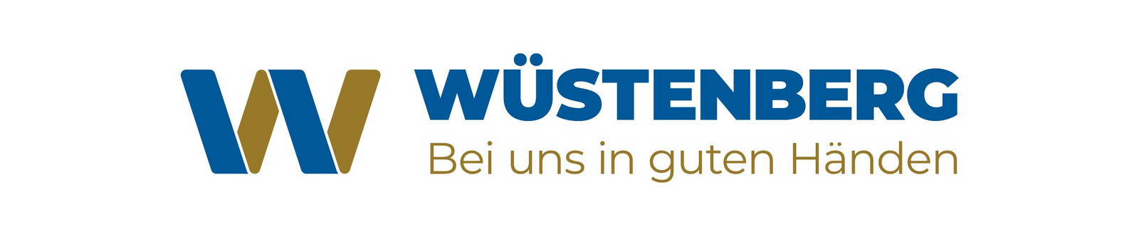 hochzwei_relaunch-wuestenberg_teaser_01.jpg Wüstenberg Schriftzug mit dunkelblau-braunem W als Logo.
