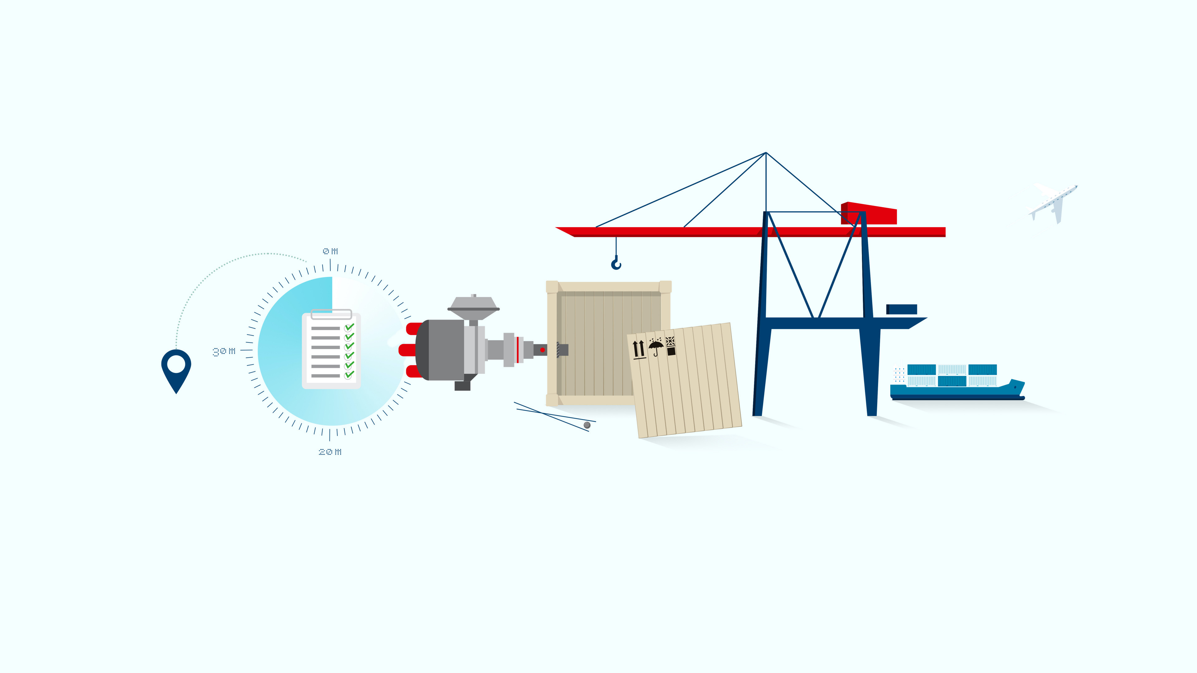 Illustrierter Container