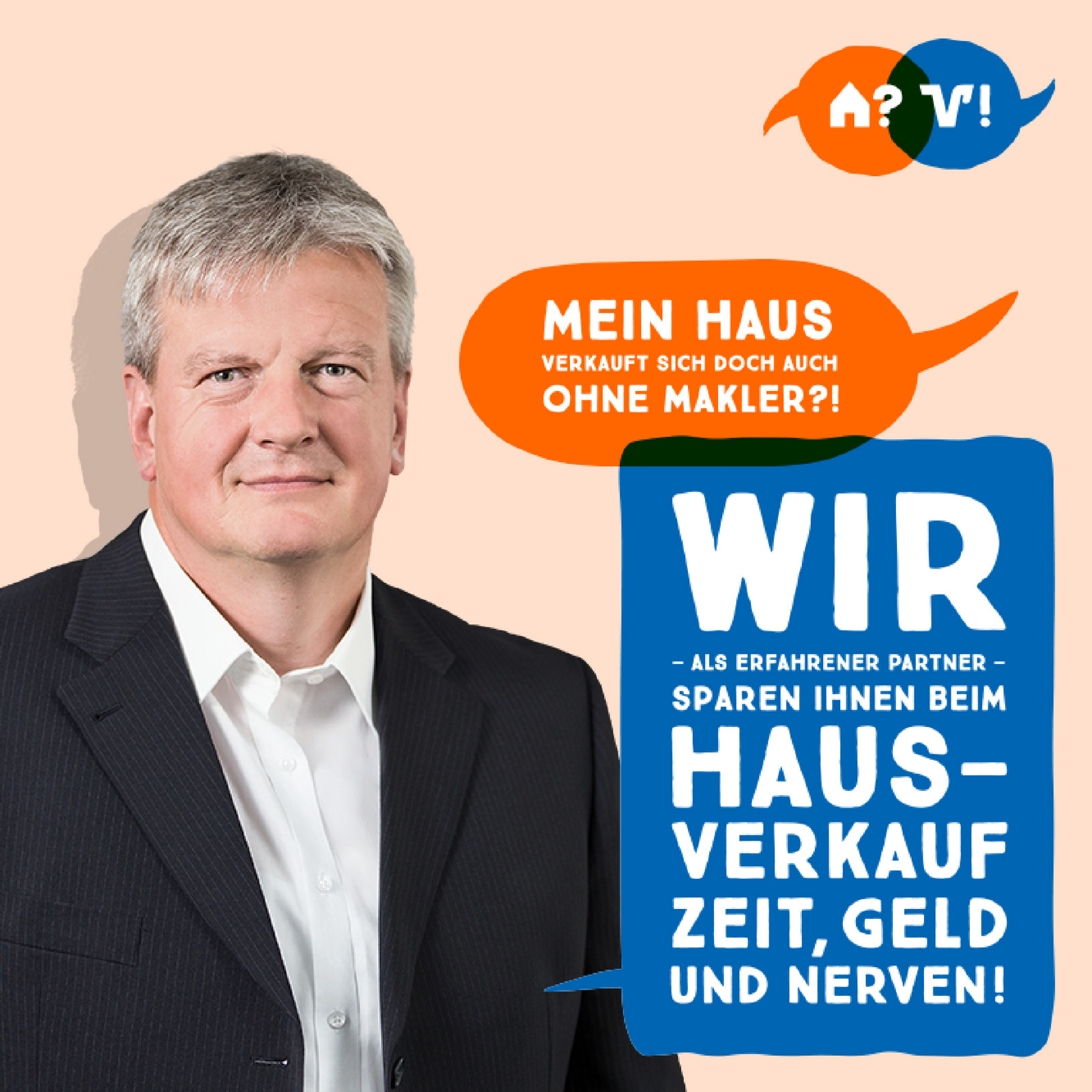 hochzwei_vrbank_teaser_05.jpg Mann im Anzug mit zwei Sprechblasen