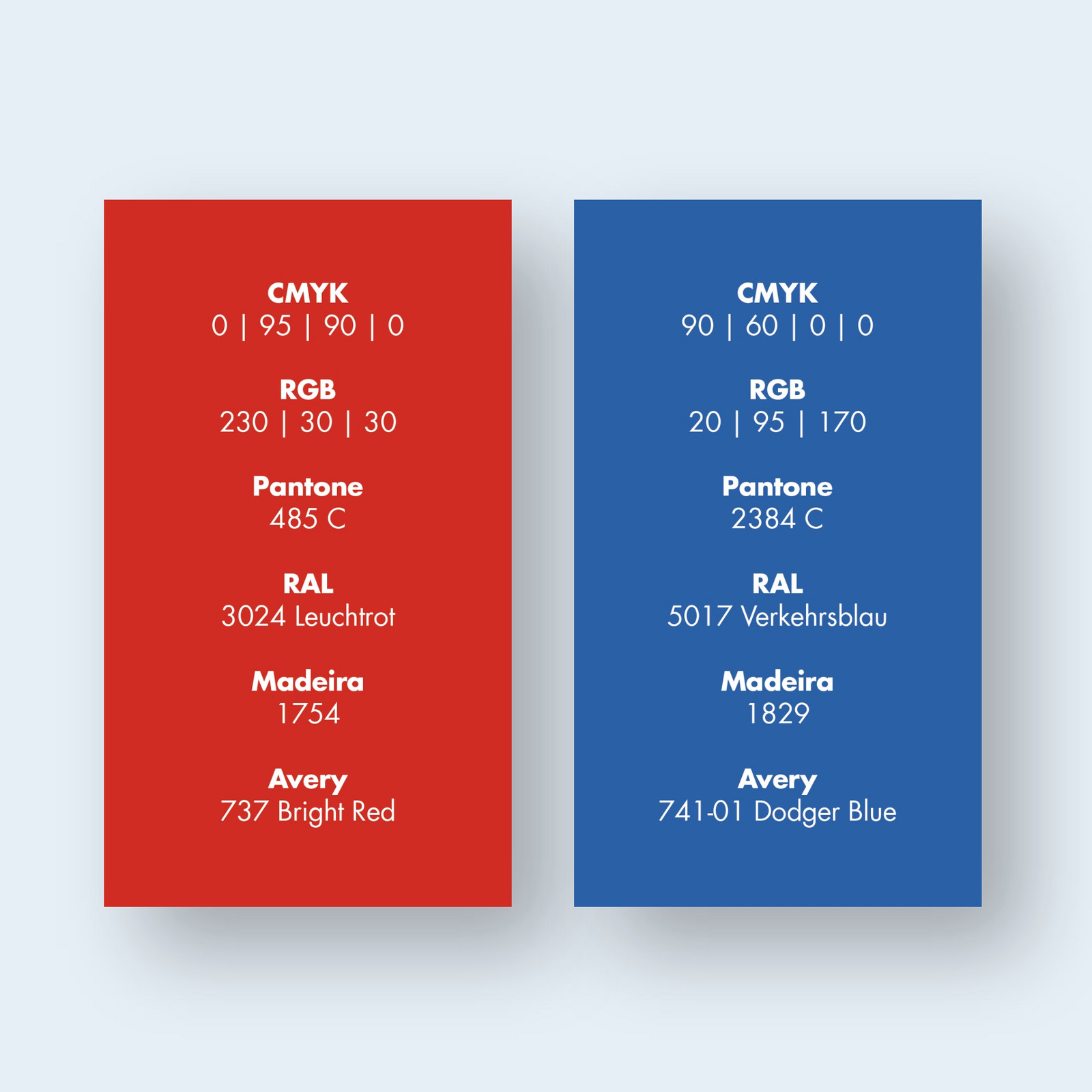 Rot blaue Farbblöcke von Wiedemann