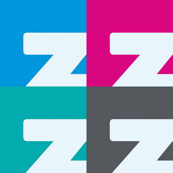 Farbe bekennen Bunte Kacheln mit einem Z